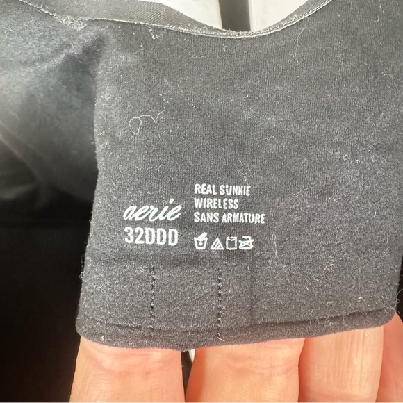 Aerie Real Sunnie Wireless Black Bra Size 32DDD - Picture 2 of 3